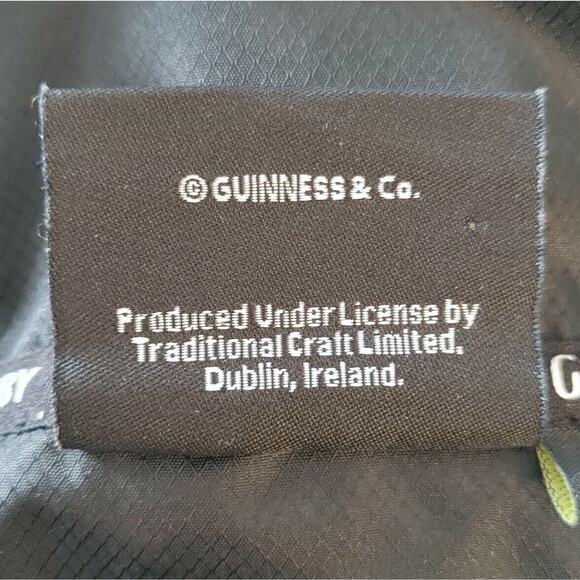 Guinness Rugby Men's Sm 1/4 Zip Windbreaker Irish Heritage Beer St Patrick's Day - Picture 6 of 7